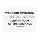 Standard Deviation Square Root Of The Variance Post Card