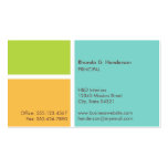 Standard modern colour block turquoise professiona business card