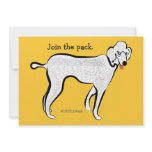 Standard Poodle ink drawing Invitation