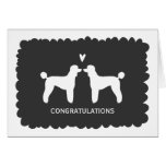 Standard Poodles Wedding Congratulations Greeting Card