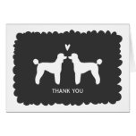 Standard Poodles Wedding Thank You Cards