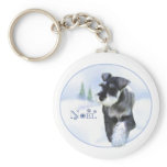 Standard Schnauzer Noel Keychain