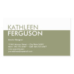 Standard two tone colour block green professional business card