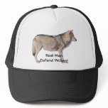Standing Grey Wolf Wildlife Supporter Hat
