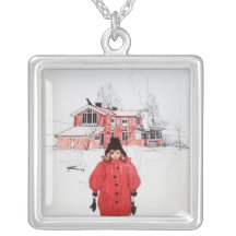 Standing in Winter Snow Pendants