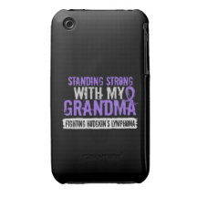 Standing Strong Grandma Hodgkin's Lymphoma iPhone 3 Cases