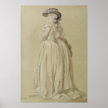 Standing Young Woman Poster