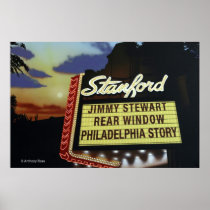 Stanford Theatre Painting Reproduction Poster