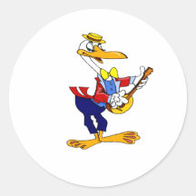 Stanley Stork Round Stickers