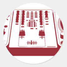 Stanton DJ Setup - Disc Jockey Music DJing Deck Round Stickers
