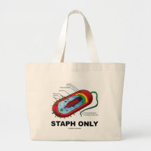 Staph Only (Bacteria Health Medicine Humour) Tote Bags