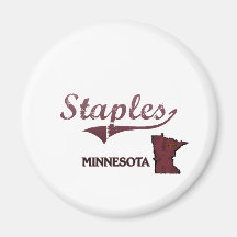 Staples Minnesota City Classic Fridge Magnet