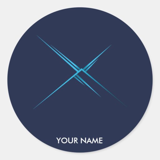 STAR3 STICKER BLUE