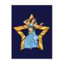Star Belly Dancing Girl Post Cards