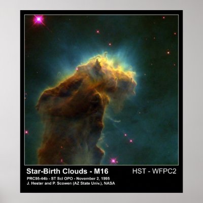 Star Birth Cloud M16 Hubble Telescope Photo Posters by Space_Exploration