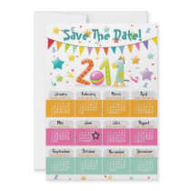 Star Calendar Baby Shower Invitation