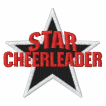 Star cheerleader embroidered women's t-shirt