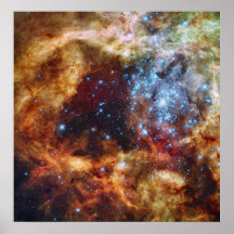 Star Cluster R136 Bursts Out Tarantula Nebula Print