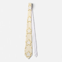 Star Cookies Pattern. Cream and Yellow. Custom Ties