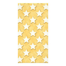 Star Cookies Pattern. Golden Yellow. Custom Photo Card