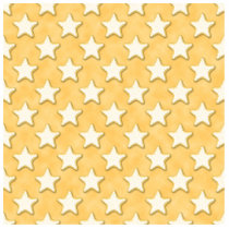 Star Cookies Pattern. Golden Yellow. Photo Cut Out