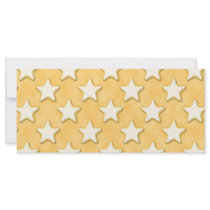 Star Cookies Pattern. Golden Yellow. Custom Rack Cards