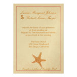 Star Fish -Beige Wedding invitation