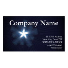 Star Flare abstract blue and white design Business Card