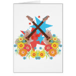 Star Guitar Flowers cards