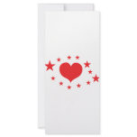star hearts rack card template
