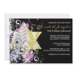 Star Jewish Wedding Anniversary Party Invitation