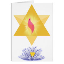 Star Lotus Greeting Cards