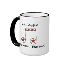 Star Musical Note Music Teacher Gift Coffee Mugs