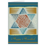 Star of David woodcut-Hanukkah Cards