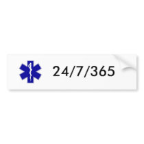 star_of_life, 24/7/365 bumper sticker