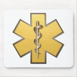 Star Of Life(Gold) Mouse Pad