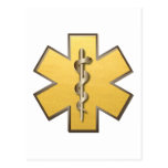 Star Of Life(Gold) Postcard