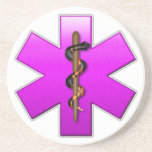 Star Of Life(pink) Beverage Coaster