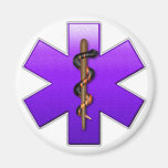 Star Of Life(Violet) Refrigerator Magnet