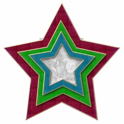 Star Ornament Template Large Photo Cutouts by FNolan