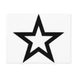 Star outline postcards