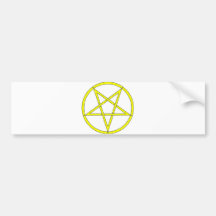 Star Pentagram Five 5 Pointed Symbol Classic Comic Bumper Sticker