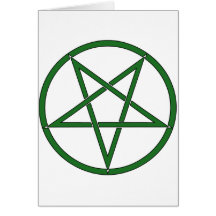 Star Pentagram Five 5 Pointed Symbol Classic Comic Card