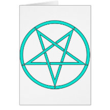 Star Pentagram Five 5 Pointed Symbol Classic Comic Greeting Card