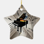 Star Piano Keyboard Christmas Xmas Ornament