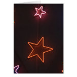 Star shaped neon lights cards