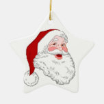 star shaped santa christmas ornament