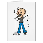 Star Singer On The Microphone Card