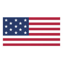Star Spangled Banner With 13 Stars Customized Photo Card