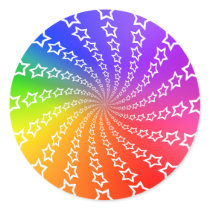 Star Spiral & Colour Wheel: Round Stickers
